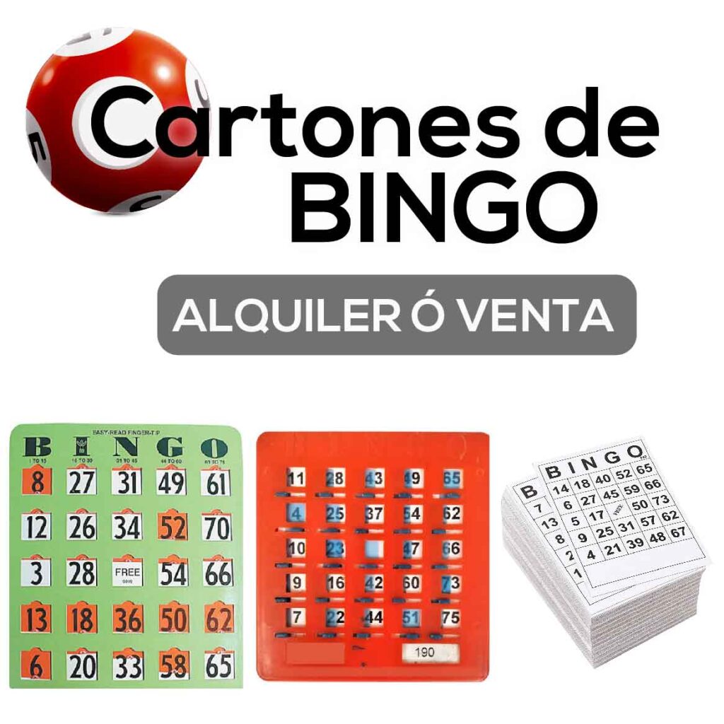Tarjetas de bingo a la venta
